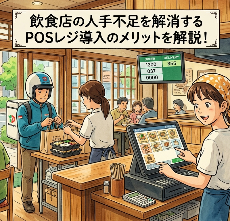 飲食店の人手不足を解消するPOSレジ