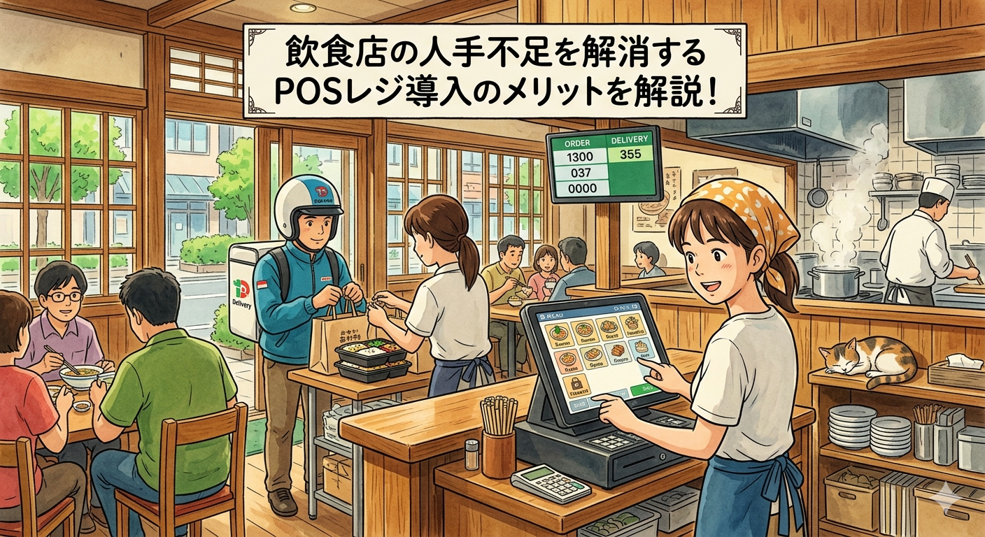 飲食店の人手不足を解消するPOSレジ