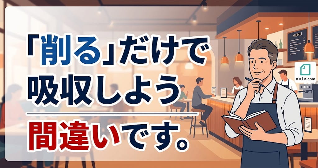 「削る」だけで吸収しよう間違いです。