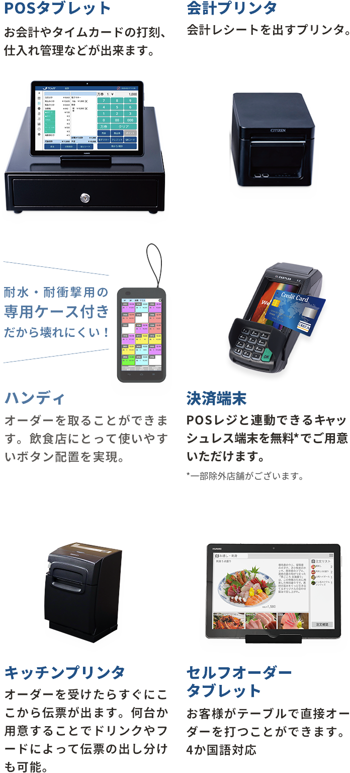 飲食店での使いやすさを究極にした周辺機器