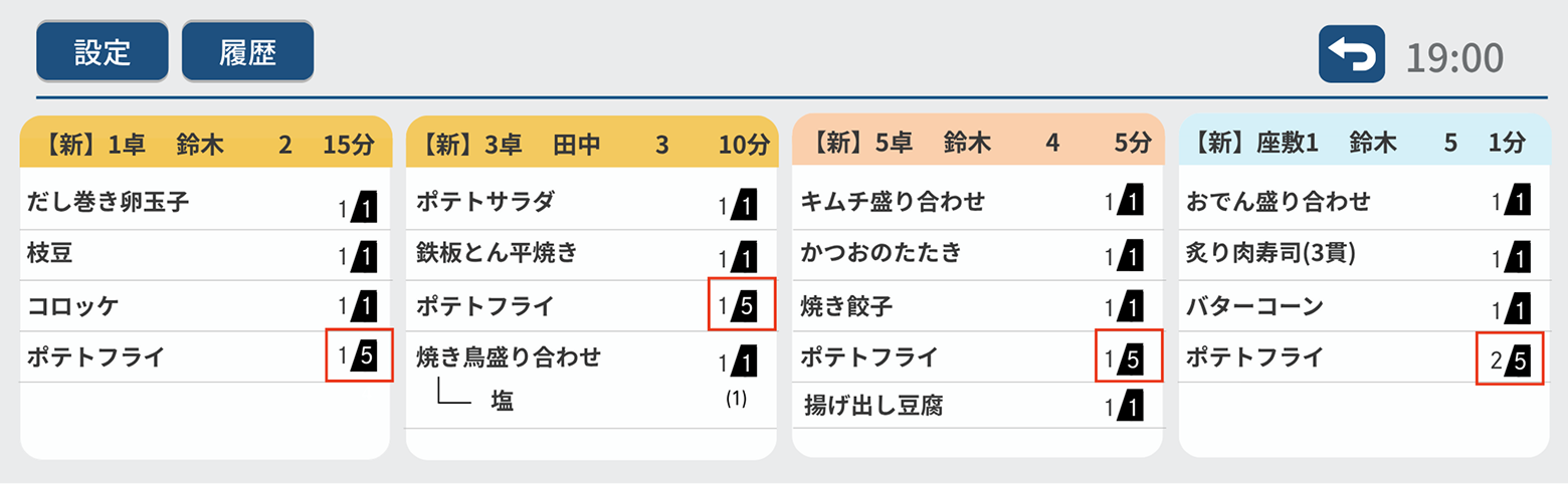 総注文数表示で注文ミスをゼロに！