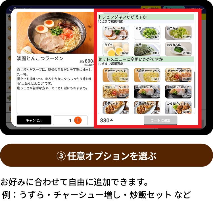 スピーディー注文の流れ