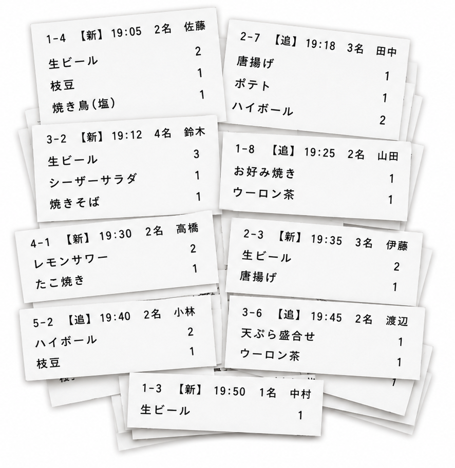 紙の伝票イメージ