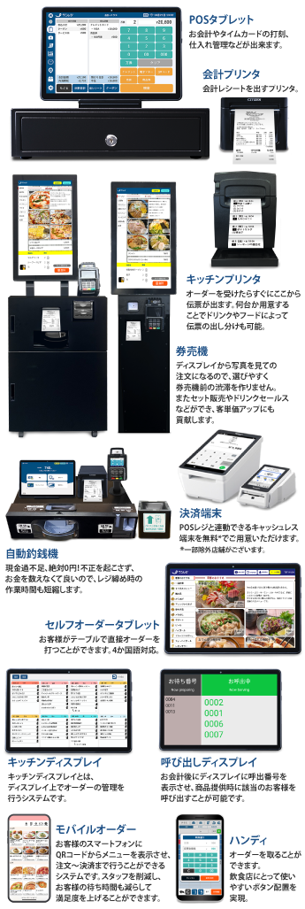 飲食店での使いやすさを究極にした周辺機器