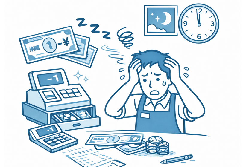 毎日レジ締め作業