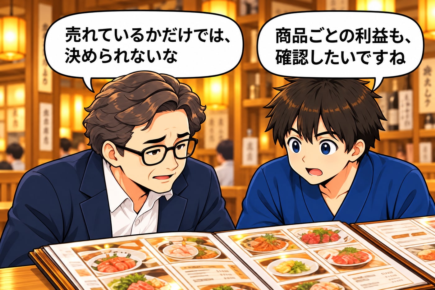 「売れているかだけでは、決められないな」「商品ごとの利益も、確認したいですね」