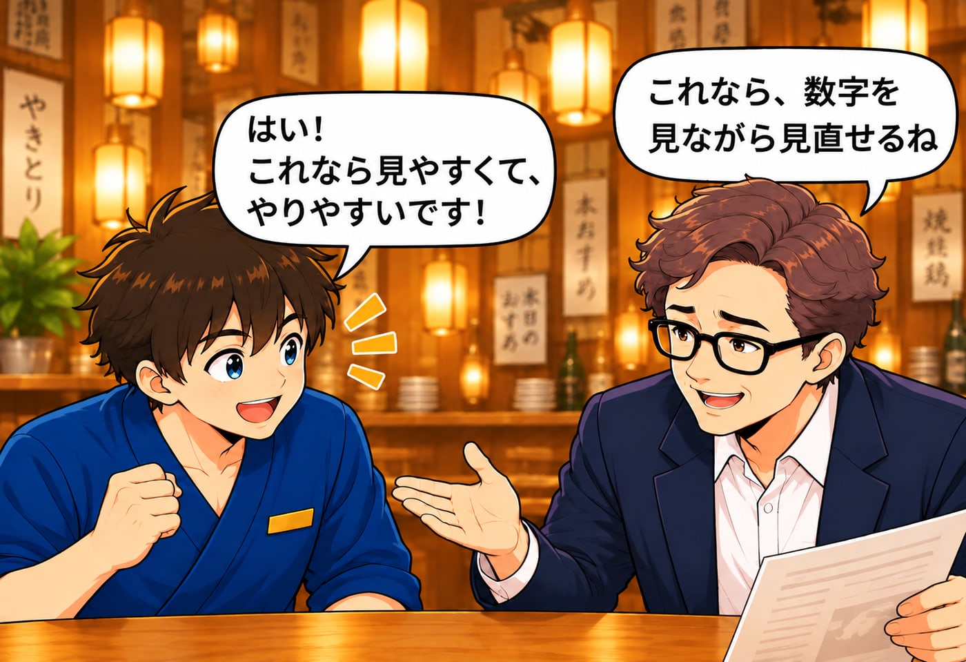「はい！これなら見やすくて、やりやすいです！」「これなら、数字を見ながら見直せるね」