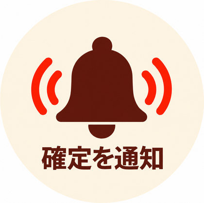 確定を通知